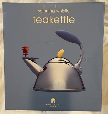 Vintage Michael Graves Whistling Tea Kettle Iconic Postmodern Art Signed