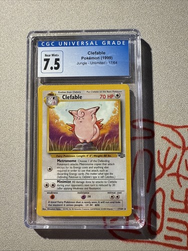 Clefable (Unlimited) graded CGC 7.5 for sale on eBay
