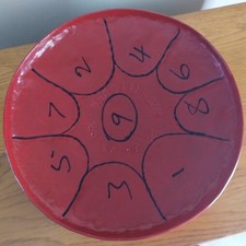 Steele Drum Van Leer-Kin 26•26•08•96 Jamaica Percussion No Hammers 9 Notes 11"X2