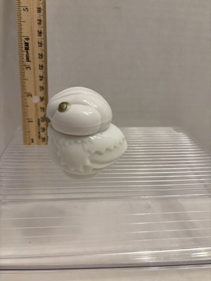 White milk Glass  Avon Bottle Baby Chick Or Bird
