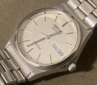 Vintage Seiko Chronos 8123-6130 JDM Kanji Day-Date - Silver Dial