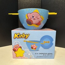 Kirby Blue Ramen Bowl and Chopsticks - NEW Open BOX!