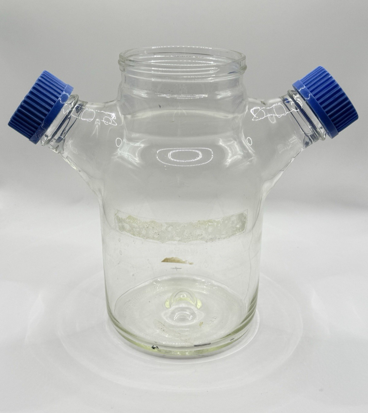 Corning Reuseable Large Glass Flask 1000ml w/ Dual Inlets with Schott caps