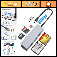 5-in-1 CFast Card Reader USB 3.0  USB-C - 5Gbps Aluminum Adapter for CF/SD/TF/X