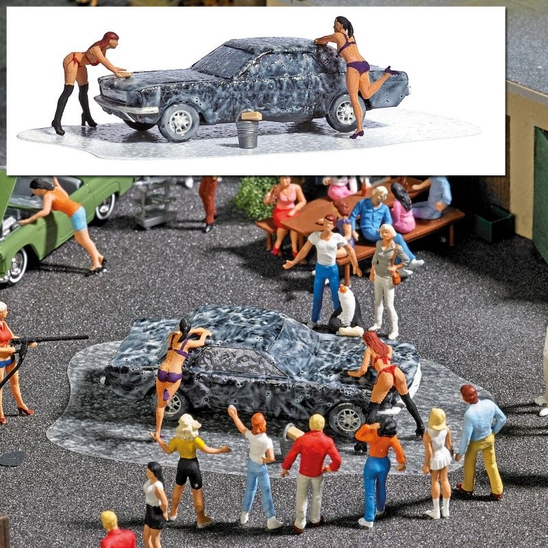 Busch 7824 Action Set: Car-Wash, Spur H0