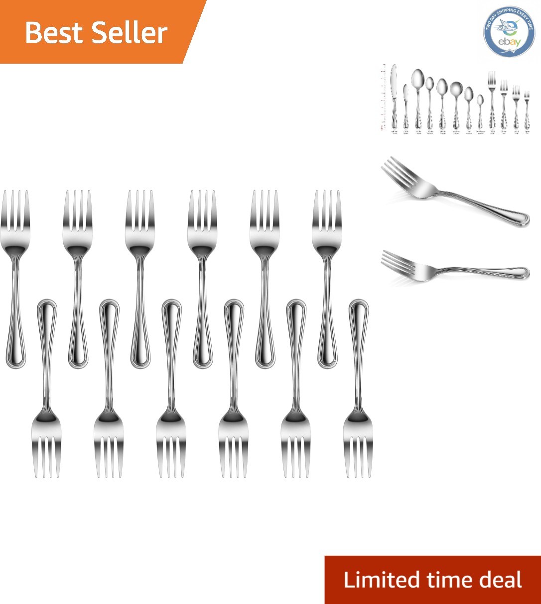 - Durable Stainless Steel, Set Of 12 For Dining