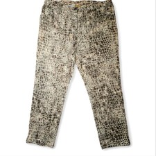 Ruby Rd. Petite Cropped Pants Size 16P Animal Print 27  Inseam