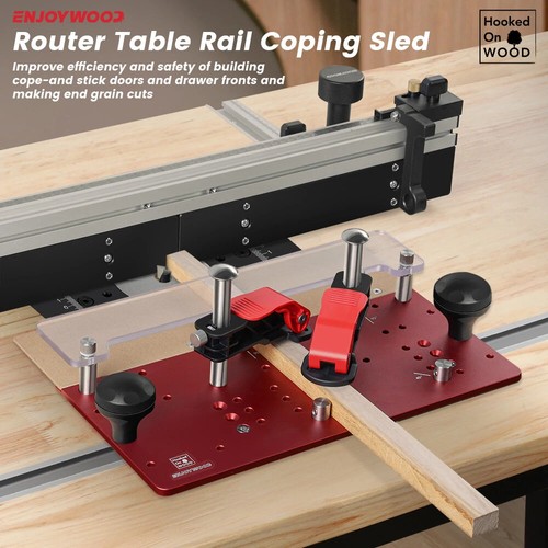 Precision Router Table Rail Coping Sled Woodworking Rail Guide Coping ...