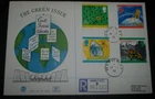 1992 GREEN ISSUE STUART FIRST DAY COVER - GLOBE RD E1 CDS