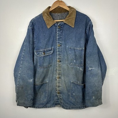Key Imperial Denim Chore Overall Jacke, True Vintage, Decke gefüttert, Herren XL