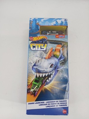 Hot Wheels City Shark Launcher Play Set with Car Mattel 