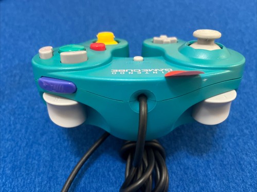 Controller ufficiale Nintendo GameCube Esmeral blu OEM completamente testato - Foto 4 di 11
