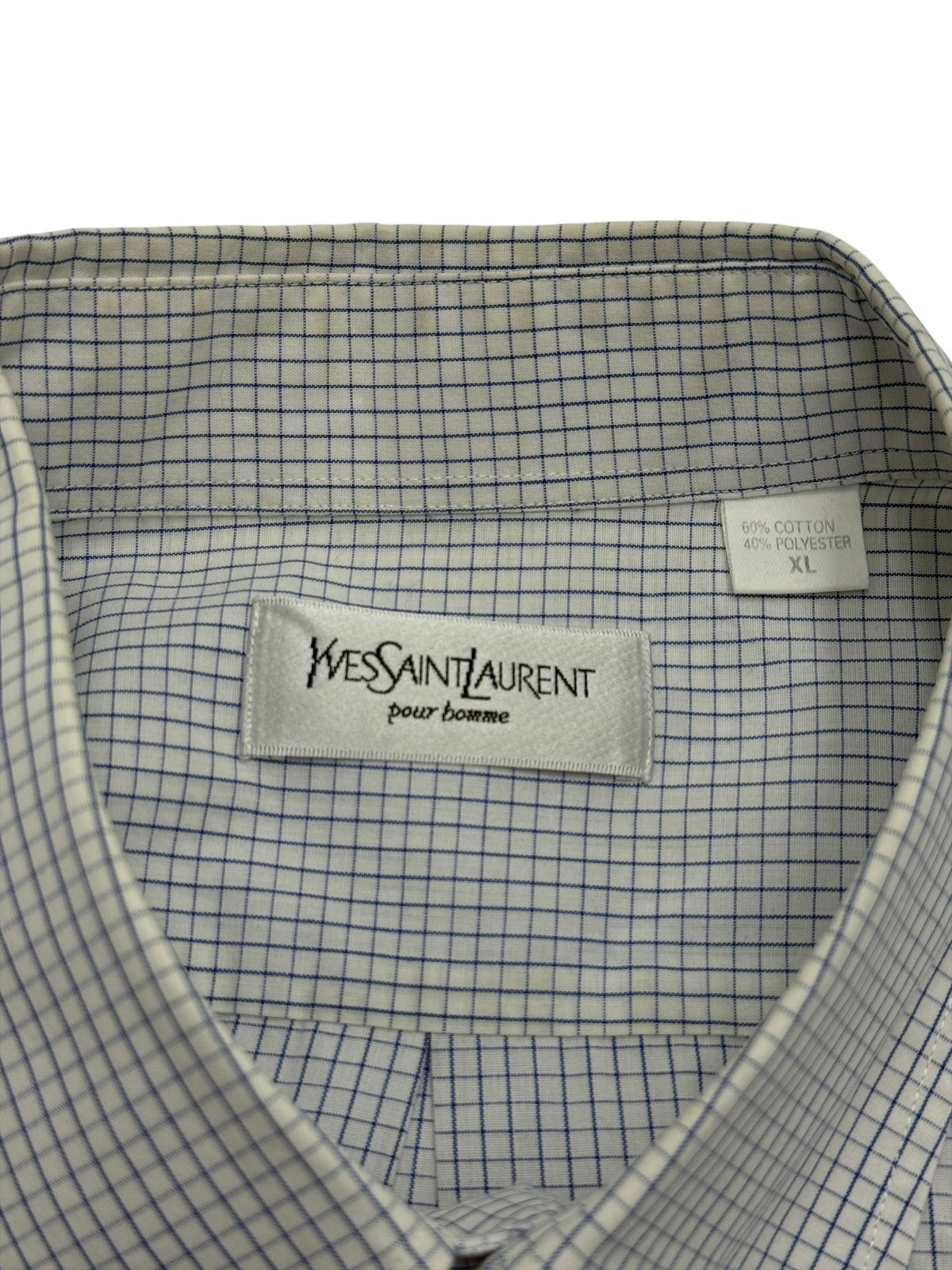 Camicia A Maniche Lunghe Vintage Yves Saint Laurent Uomo Taglia XL