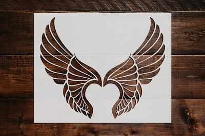 Wings Stencil for DIY Crafts & Wall Art - Reusable Decor Stencils by StencilAir