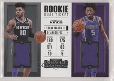 2017-18 Contenders Rookie Ticket Dual Swatches De'Aaron Fox Frank Mason III no9