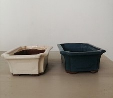 2 Vasi in cotto e ceramica per piante e bonsai Epoca 1960 Originali, molto belli