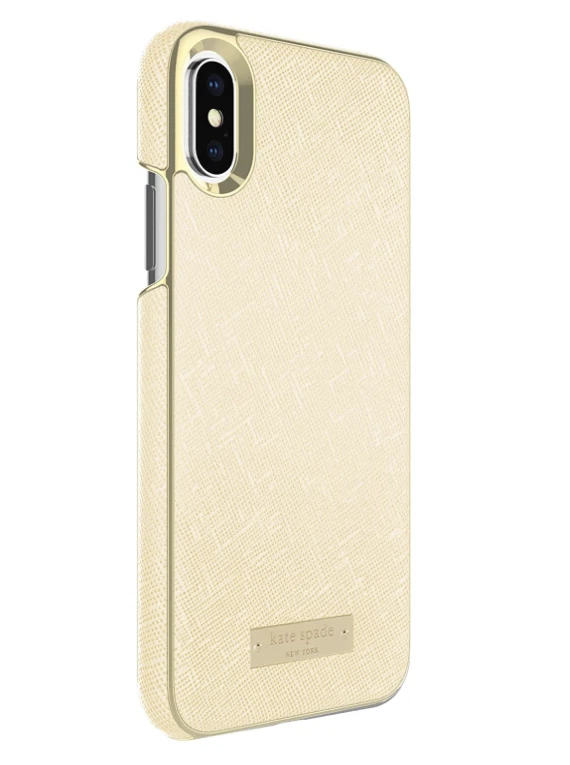 KATE SPADE NEW YORK Saffiano Gold Wrap Case for iPhone X/XS MSRP $49.99  - Image 4 of 4