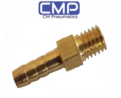 COYOTE MOON M10 x 1.0 Metric Fine to 8mm Brass Barb Hose Tail Connector, Air, water, Oil UK