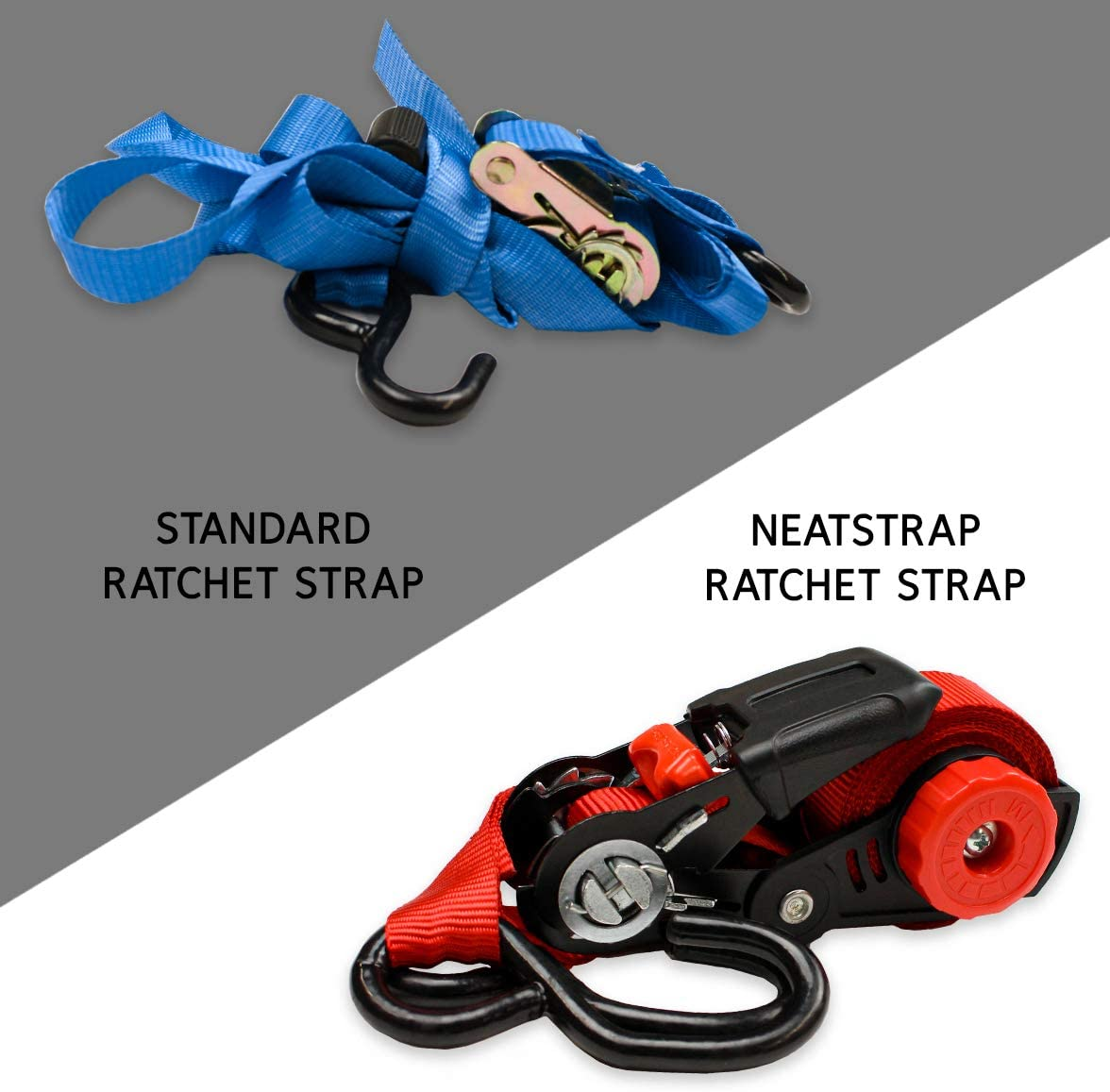 SelfStoring NeatStrap Ratchet Strap 1 in x 15 ft 4 Pack Motorcycle