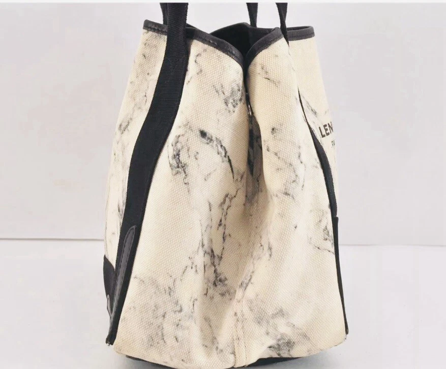 BALENCIAGA Cabas Beige / Black Small Shoulder, Tote Bag w Zip Pouch, 339933 - Image 4 of 4