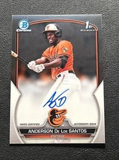 2023 Bowman Chrome Prospect ANDERSON DE LOS  SANTOS Autograph - 1st Bowman Card