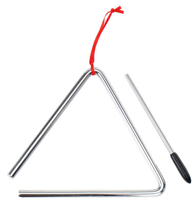Triangel 15 cm XDrum mit Schlägel Früherziehung Musikinstrument Stahl Kinder