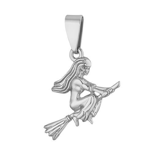 Pendentif chaîne pendentif argent 925 sorcière véritable bijou chez Secretforyou - Photo 1/2