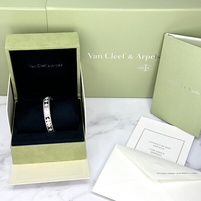 Van Cleef & Arpels Perlée Clovers Diamond Bracelet Large 18K White