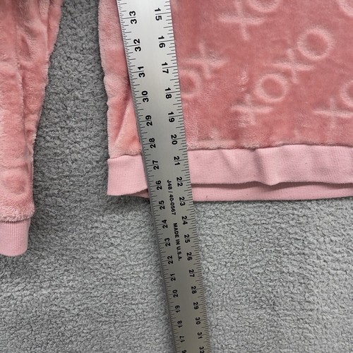 XOXO Womens Sweater Pink Fleece Pullover Long Sleeve Crew Neck Size M - Picture 7 of 10