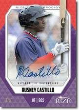 RUSNEY CASTILLO 2014 Rize Rookie Autograph PURPLE AUTO PRODIGY RC #/5