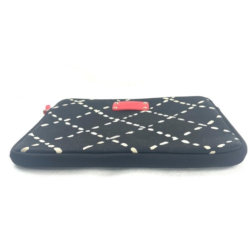 Kate Spade Black White Neoprene Padded Small Tablet Book Reader Case Travel - Picture 4 of 8