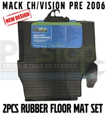 Mack CH & Vision PRE 2006 Emissions Engines Truck 2PCS Rubber Floor Mats