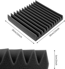 24PACK Acoustic Foam Panels Soundproofing Wall Panels Sound Absorbing 2"X12"X12"