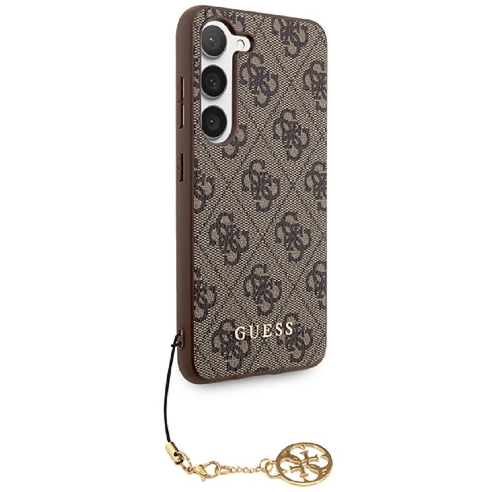 Tagua Samsung Galaxy S23 Guess Similpelle Braun Catena Argentato - Immagine 3 di 4