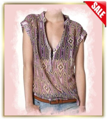 Tunika Long-Shirt luftiges Strand-Shirt allover-Druck - mehrfarbig - 42  + 44