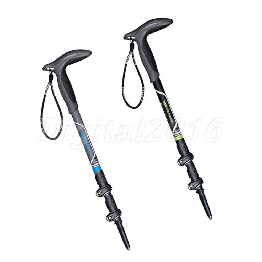 Carbon Fibre Lightweight Walking Trekking Hiking Stick Pole Telescopic  Section