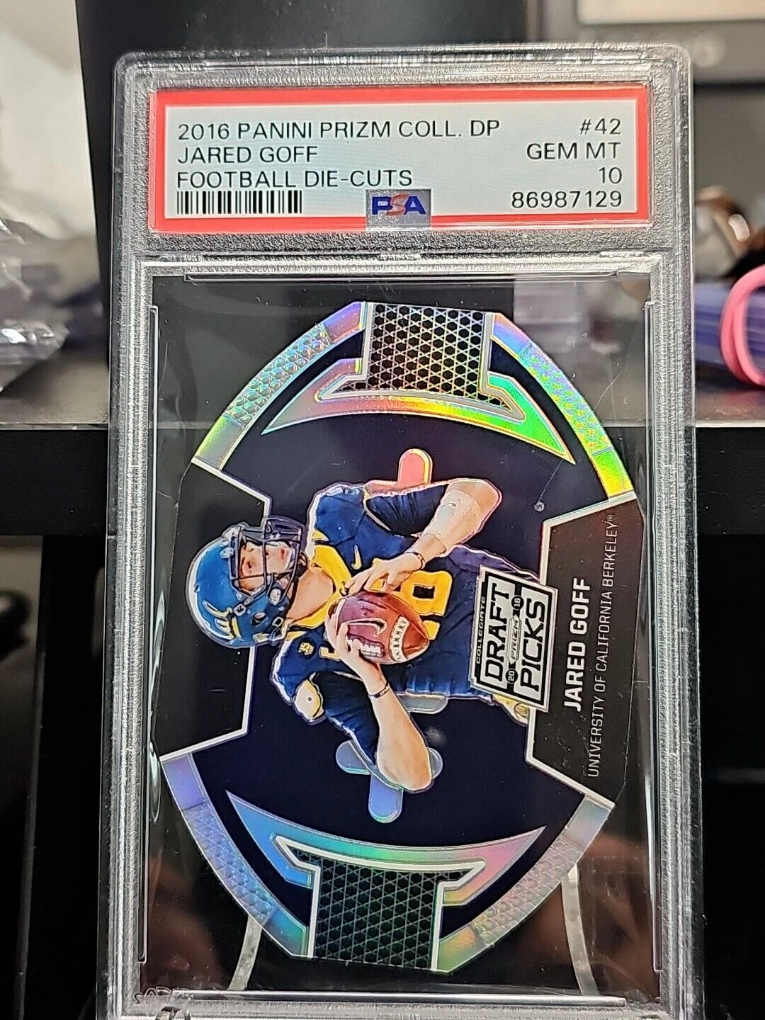 Jared Goff Panini Prizm Collegiate Draft Picks Football Die-Cuts #42 Base