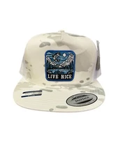 Live Nice Small Mouth Bass Embroidered  Adjustable Snap Back Trucker Hat