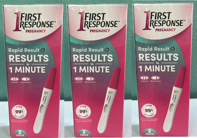 3x FIRST RESPONSE Rapid Result Pregnancy Test 2 Each - Sealed EXP 03/2026