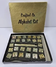 Rare Leather CRAFTOOL USA Stamp Or Punch #8130 Alphabet Set 1/2 In  A-Z In Box