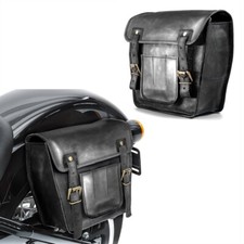 2x Borsa da sella in pelle per Kawasaki VN 800 / Classic SV4 nera