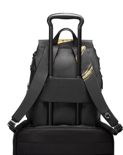 NEW Tumi Voyageur RAMSAY 15” Nylon Laptop Backpack - GOLD BRUSH STROKE Limited - Picture 4 of 5