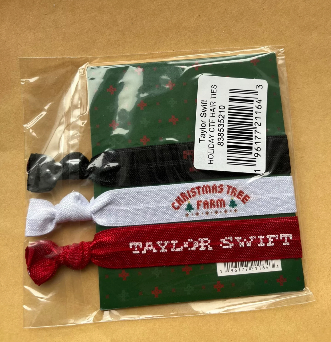 Taylor Swift Christmas Tree Farm Hair Ties Set 3 Pack Holiday CTF Official Merch Taylor Swift Christmas Tree Farm Keychain and Tree Farm Hair  main image 2