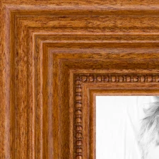 ArtToFrames Custom Picture Poster Frame Brown Honey stain 1.25" Wide Wood