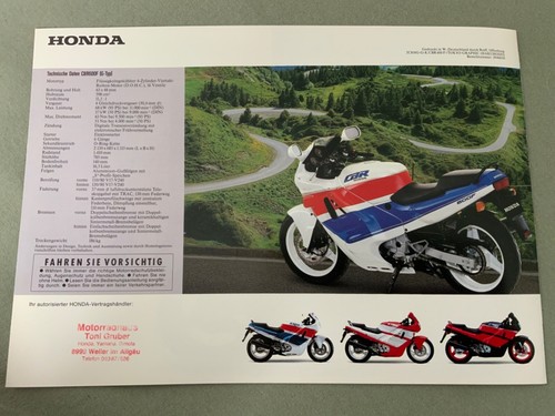 Prospekt Honda CBR 600 F, 6 Seiten, deutsch - Bild 4 von 4