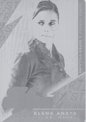 CZX DC Super Heroes & Villains, Black Printing Plate (Elena Anaya) Card 1/1