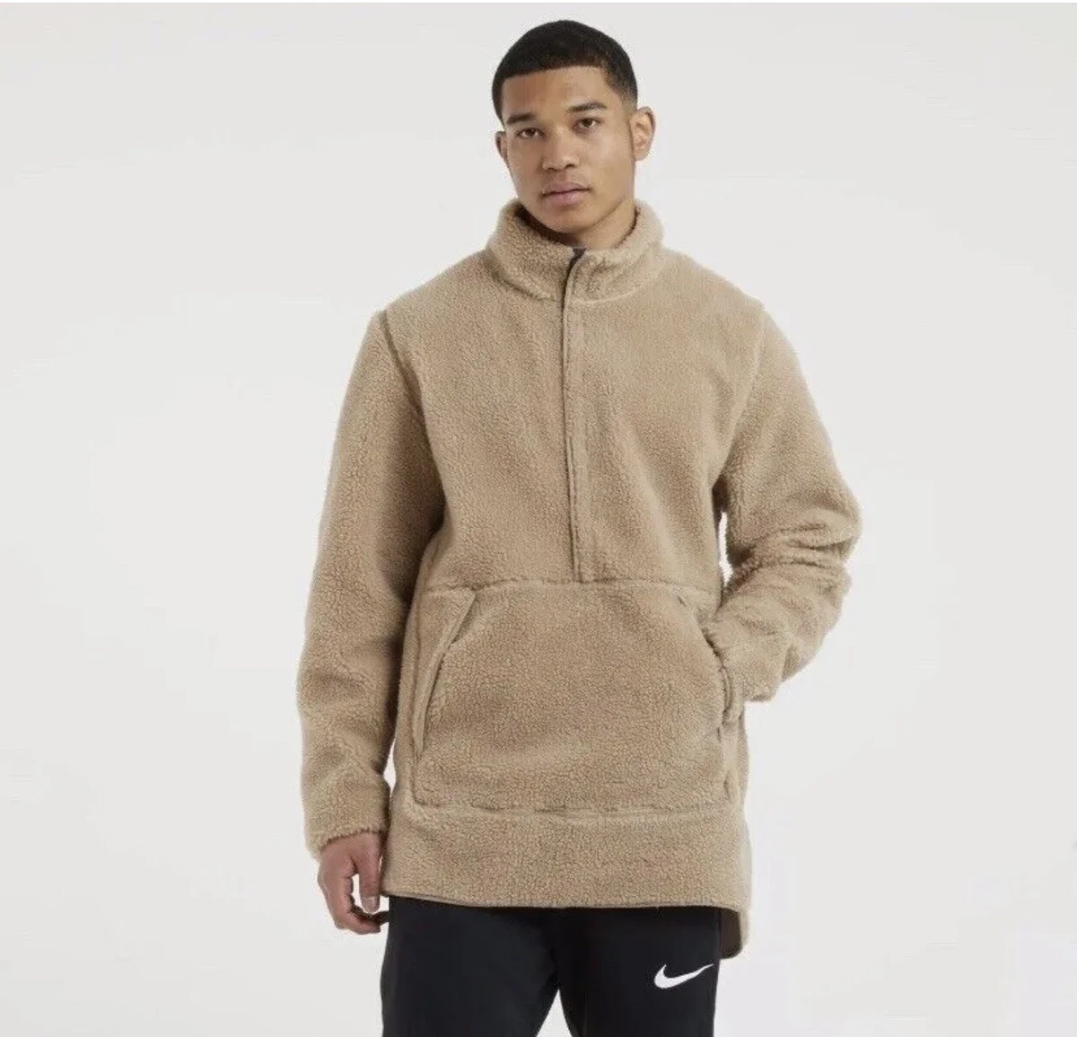 Nike sherpa shop fleece pullover