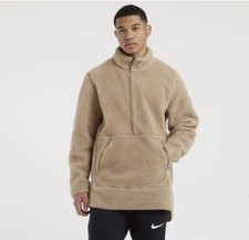 Nike Yoga Sherpa Fleece Pullover Jacket DD2182-247 Mens Size Medium