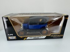 Ford Model T Touring Blue 1925 Soft Top 124 Scale Vintage Detailed Diecast