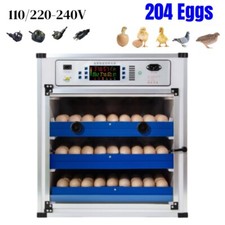 Incubadora digital automática de 204 huevos pollo aves de corral recogedor control de temperatura